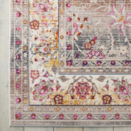 Grey Floral Persian Traditional Luxurious Rug For Living Room Bedroom And Dining Room-115Cm (Circle) - thumbnail 2