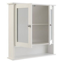 Buttercup Farm Bathroom Cabinet With Mirrored Doors - Wood/glass - L13 X W56 X H58 Cm - White - thumbnail 5