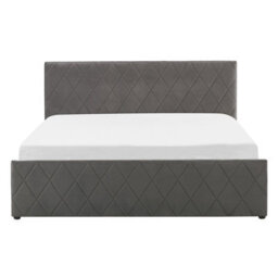 Beliani Ottoman Bed Velvet Rochefort 140 X 200 Cm (Eu Double) Grey - thumbnail 8