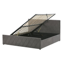 Beliani Ottoman Bed Velvet Rochefort 140 X 200 Cm (Eu Double) Grey - thumbnail 9
