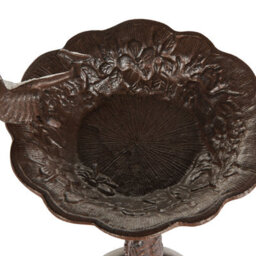 Wyld And Coco Brown Iron Bird Bath And Feeder, Antique-Style Fairy Motif, 24 X 53Cm - thumbnail 7