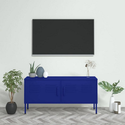 Vidaxl Tv Cabinet Navy Blue 105X35X50 Cm Steel - image 1