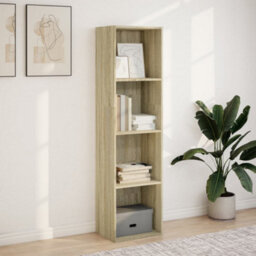 Berkfield Bookcase Sonoma Oak 40X30X152 Cm Engineered Wood - thumbnail 3
