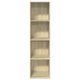 Berkfield Bookcase Sonoma Oak 40X30X152 Cm Engineered Wood - thumbnail 4