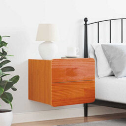 Berkfield Bedside Table Wax Brown 39 X 34 X 33 Cm Solid Pinewood - thumbnail 4