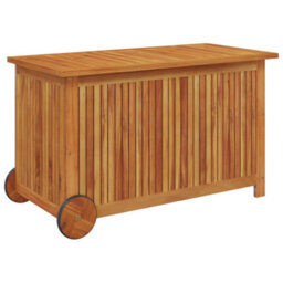 Berkfield Garden Storage Box With Wheels 90X50X58 Cm Solid Wood Acacia - thumbnail 3