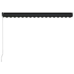 Berkfield Manual Retractable Awning With Led 450X300 Cm Anthracite - thumbnail 5