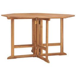 Berkfield 5 Piece Folding Outdoor Dining Set Solid Wood Teak - thumbnail 4