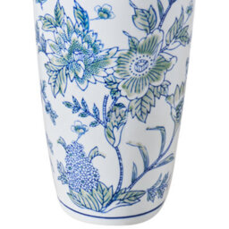 Beliani Flower Vase Guadix Porcelain 35 Cm White/ Blue - thumbnail 5