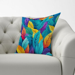 Warren Reed Designer Bright Colourful Leaves Cushions 33Cm X 48Cm - thumbnail 2