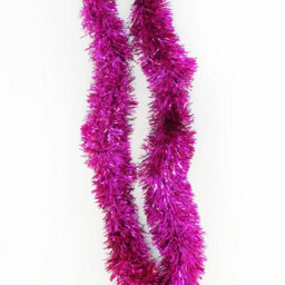 Neel Blue Rose Pink Metallic Shiny Christmas Tinsel Garland For Xmas Tree & Home Decorations, 2M X 9Cm - thumbnail 4