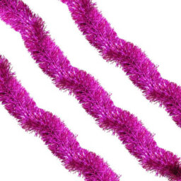 Neel Blue Rose Pink Metallic Shiny Christmas Tinsel Garland For Xmas Tree & Home Decorations, 2M X 9Cm - thumbnail 1