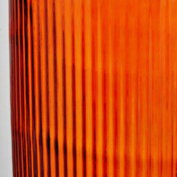 Pacific Lifestyle Tall Ribbed Vase In Orange Recycled Glass - thumbnail 4