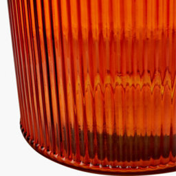 Pacific Lifestyle Tall Ribbed Vase In Orange Recycled Glass - thumbnail 5