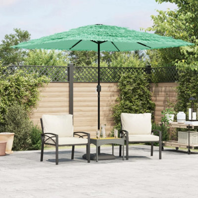 Berkfield Garden Parasol With Steel Pole Green 248X248X248 Cm - image 1