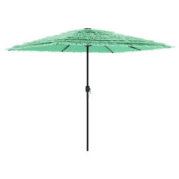 Berkfield Garden Parasol With Steel Pole Green 248X248X248 Cm - thumbnail 5
