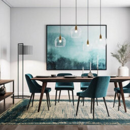 Emerald Gold Abstract Modern Bordered Rug For Living Room And Bedroom-160Cm X 230Cm - thumbnail 1