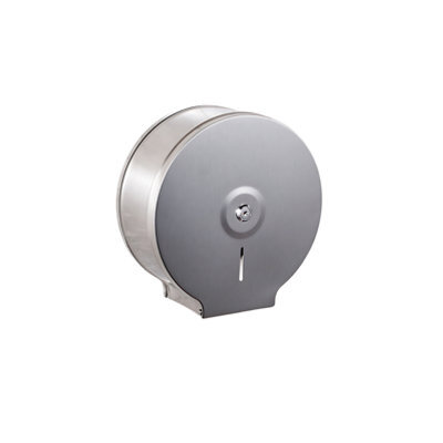 Flode Jumbo Toilet Roll Holder Satin Steel Stainless Steel Wall Mounted Dispenser For Commercial & Home Bathrooms, Easy Refill - image 1