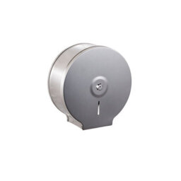 Flode Jumbo Toilet Roll Holder Satin Steel Stainless Steel Wall Mounted Dispenser For Commercial & Home Bathrooms, Easy Refill - thumbnail 1
