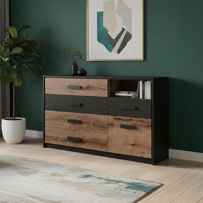 Heze Furniture Kassel Contemporary Style 5 Drawers Sideboard - image 1