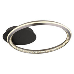 Luminosa Lighting Luminosa Alaina Single Ring Integrated Led Semi Flush Ceiling Light Grey Matt Led Dimmable 2700-6000K - thumbnail 1