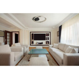 Luminosa Lighting Luminosa Alaina Single Ring Integrated Led Semi Flush Ceiling Light Grey Matt Led Dimmable 2700-6000K - thumbnail 8