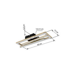 Luminosa Lighting Luminosa Highway Integrated Led Semi Flush Ceiling Light Matt Gold 2X Led 4000K - thumbnail 9