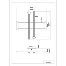 Luminosa Lighting Luminosa Highway Integrated Led Semi Flush Ceiling Light Matt Gold 2X Led 4000K - thumbnail 8