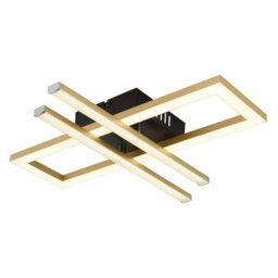 Luminosa Lighting Luminosa Highway Integrated Led Semi Flush Ceiling Light Matt Gold 2X Led 4000K - thumbnail 5