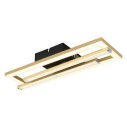 Luminosa Lighting Luminosa Highway Integrated Led Semi Flush Ceiling Light Matt Gold 2X Led 4000K