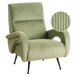 Beliani Armchair Svalov Corduroy Green