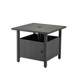 Gainoom Outdoor Black Side Table Patio Umbrella Table Base Stand W/2 Sand Bags - thumbnail 1