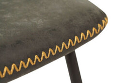 Lamboro Antico Premium Black Faux-Leather Modern Fixed Height Chair, Single - thumbnail 6