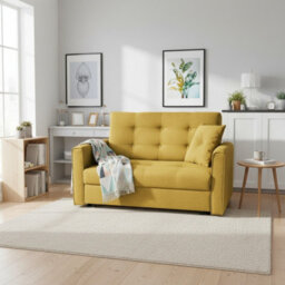 Viva Lux Ii Armchair With Sleeping Function And Storage Box Chipboard Frame Foam Springs 133X98X85Cm Mustard - thumbnail 2