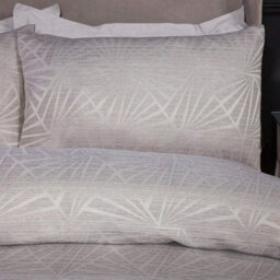 Smart Living Luxury Hotel Quality Lurex Jacquard Geometric Deco Duvet Cover With Pillowcases - thumbnail 2