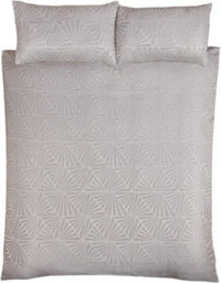 Smart Living Luxury Hotel Quality Lurex Jacquard Geometric Deco Duvet Cover With Pillowcases - thumbnail 3