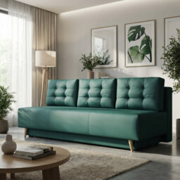 Bella Upholstered Sofa Bed With Polyurethane Foam And Bonell Springs Wooden Frame Storage Sleep Area 200X142 Mint - thumbnail 1