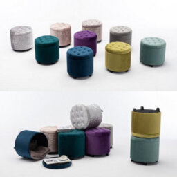 Hnnhome 45Cm Round Yellow Velvet Padded Seat Ottoman Storage Stool Box, Footstool Pouffes Chair With Lids - thumbnail 7
