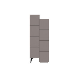 Decortie Stair Modern Storage Cabinet Multipurpose Mocha Grey Bathroom Living Room H 156Cm - thumbnail 2