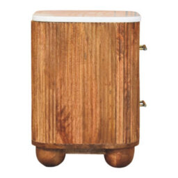 Artisan Furniture Solid Wood Aurora Marble Bedside - thumbnail 8