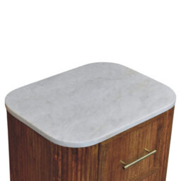 Artisan Furniture Solid Wood Aurora Marble Bedside - thumbnail 5