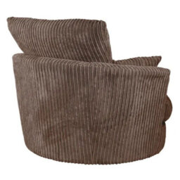 SquareBoxx Lennox Swivel Chair Chocolate Jumbo Cord - thumbnail 4
