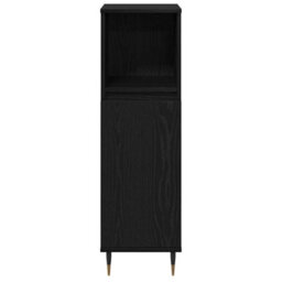 Berkfield Bathroom Cabinet Black Oak 30X30X100 Cm Engineered Wood - thumbnail 7