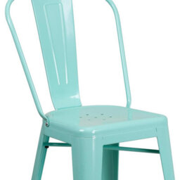 "Fwstyle Set Of 4 24"" Mint Green Bar Stools Galvanised Steel" - thumbnail 3