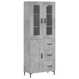 Berkfield Highboard Concrete Grey 69.5X34X180 Cm Engineered Wood - thumbnail 2