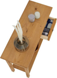 Mews Corona Console Table 2 Drawer Mexican Solid Pine Hall End - thumbnail 7