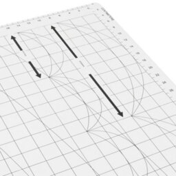 Sewing Online Large Sewing Table, With Gridded White Top And Black Legs - thumbnail 4