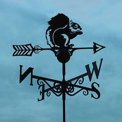 Poppy Forge Squirrel Weathervane - Steel - W65 X H88 Cm - Powder Coated Black - image 1