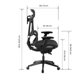Flexispot Ergonomic Chair With Split Lumbar Support C7 In White&grey With Footrest - thumbnail 9