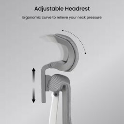 Flexispot Ergonomic Chair With Split Lumbar Support C7 In White&grey With Footrest - thumbnail 2